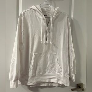 Aerie | White Lightweight Oversized Hoodie Sweater, XS